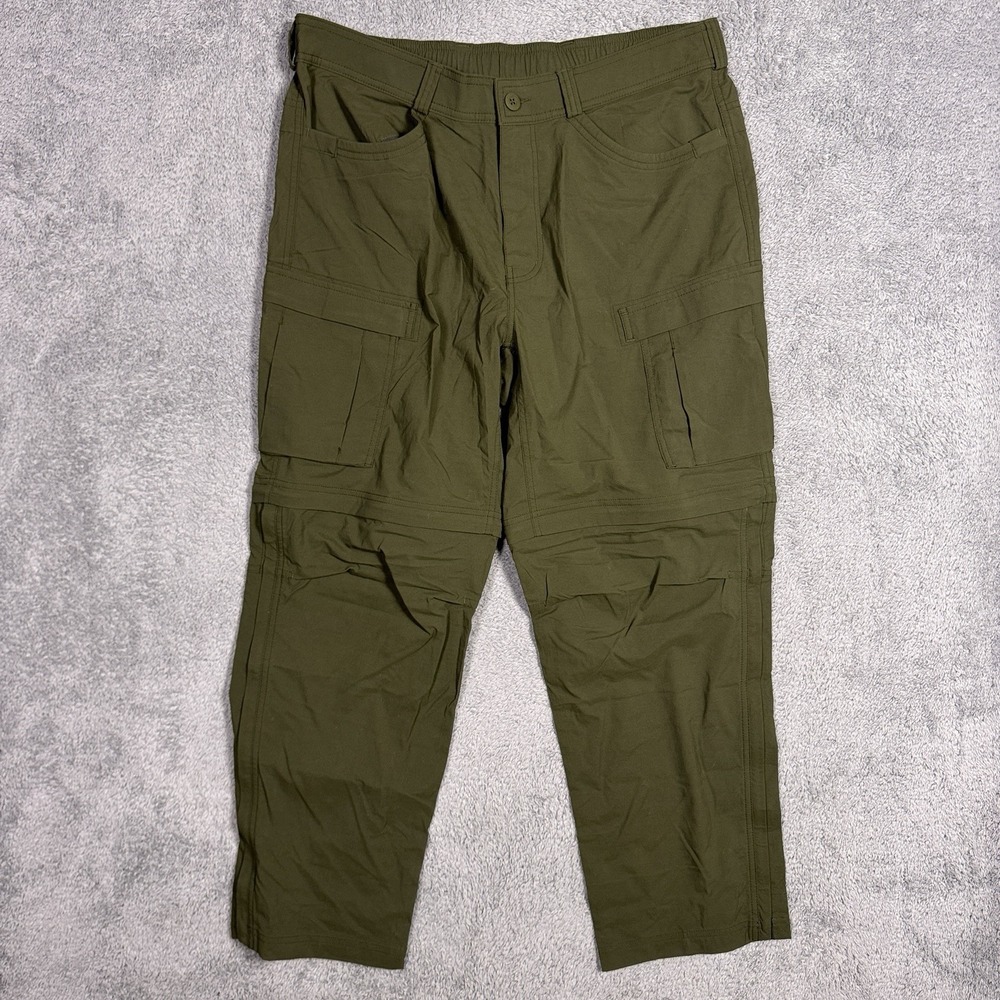 REI Co-op Pants Men's 38x30 Sahara Convertible Cargo Hiking Nylon Stretch